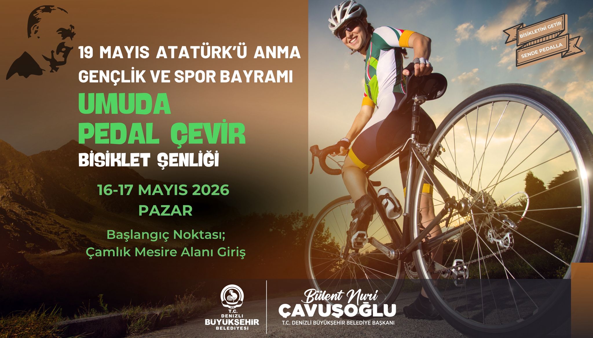 DENİZLİ- UMUDA PEDAL ÇEVİR BİSİKLET ŞENLİĞİ