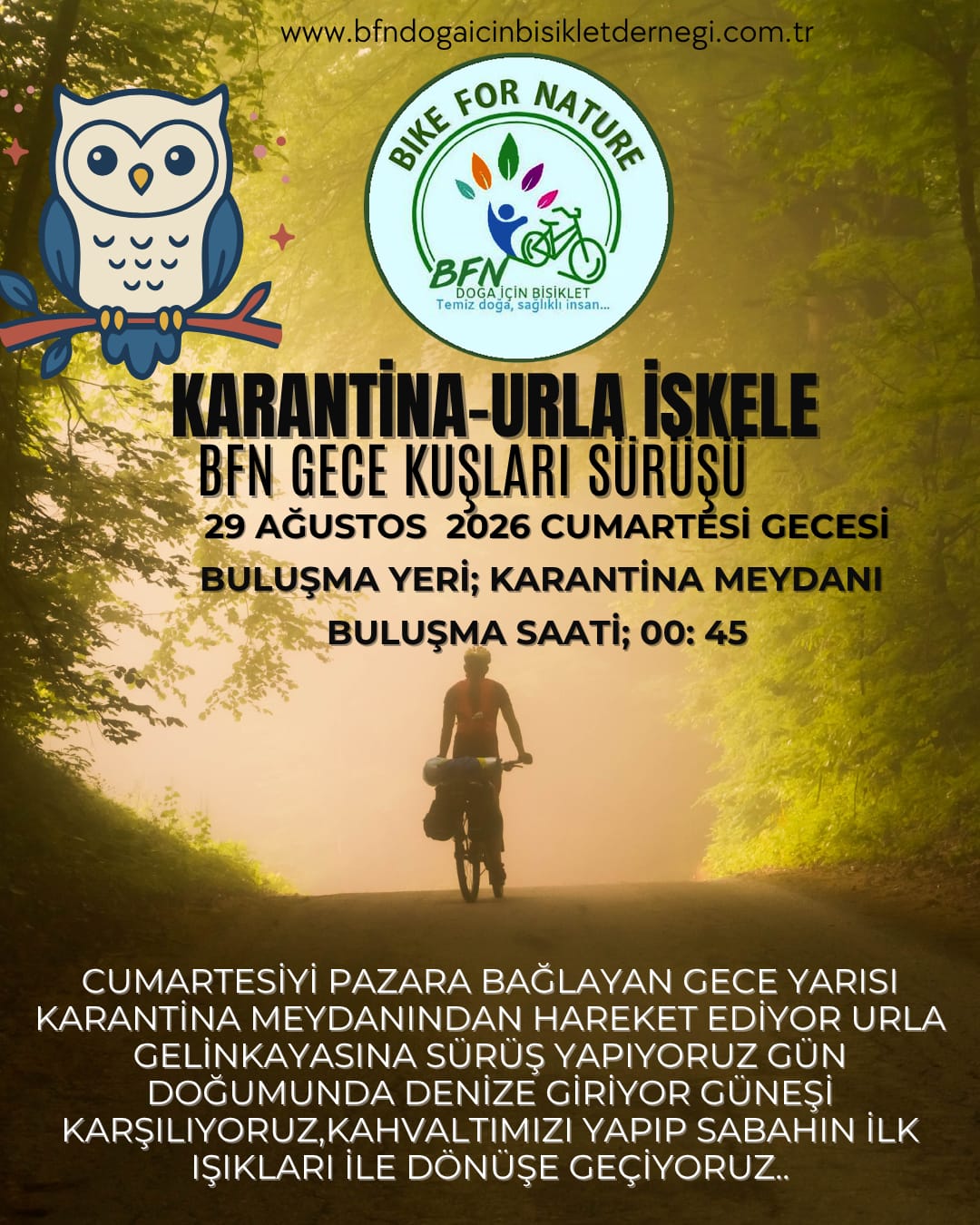 BFN GECE KUŞLARI SÜRÜŞÜ 29 AĞUSTOS GECESİ