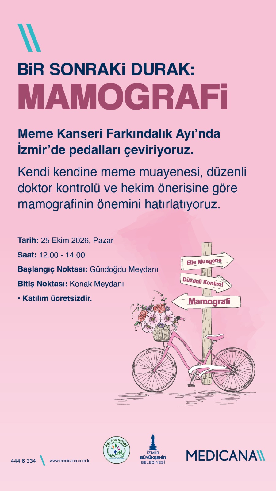 MEME KANSERİ FARKINDALIK ETKİNLİĞİ SÜRÜŞÜ